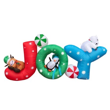 Aleko CHID023InflatableChristmasDecoration6FootWideInflatableWordJoy CHID023